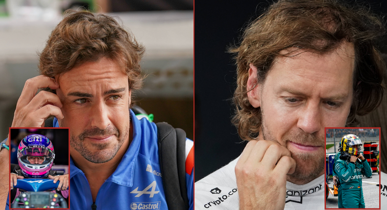 Fernando Alonso(Left) will replace Sebastian Vettel at Aston Martin in the F1 2023 season