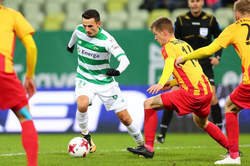 Pilka nozna. Ekstraklasa. Lechia Gdansk - Korona Kielce. 30.10.2017