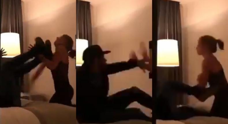 Untitled storyNew video shows model beating up football star Neymar in a hotel for raping her