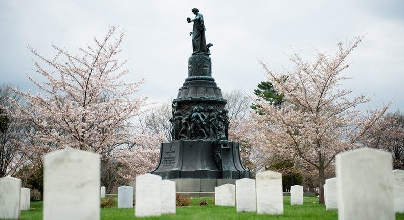 The elaborately designed monument in Arlington National Cemetery offers a mythologized vision of the Confederacy.Arlington National Cemetery