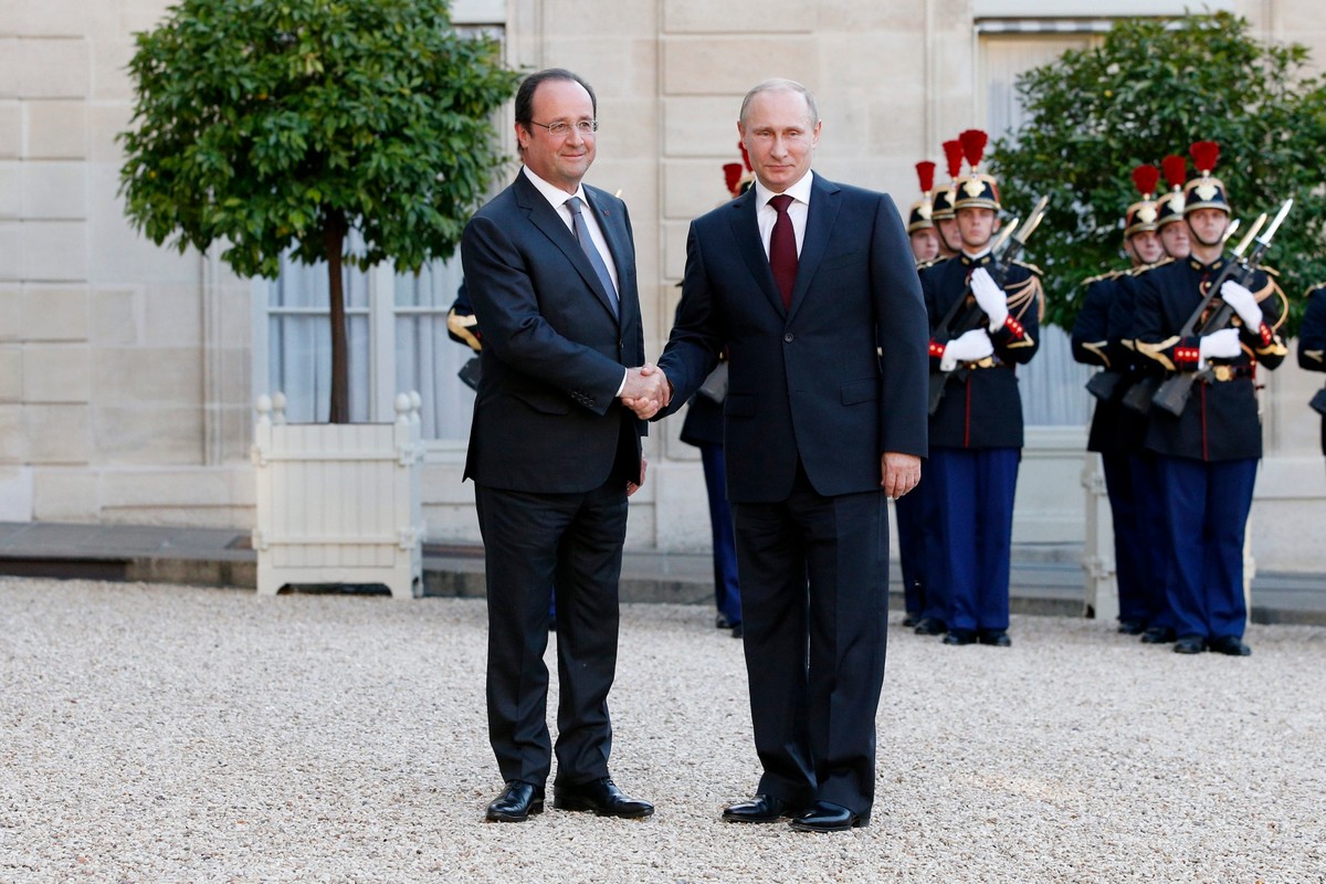 Francois Hollande i Władimir Putin