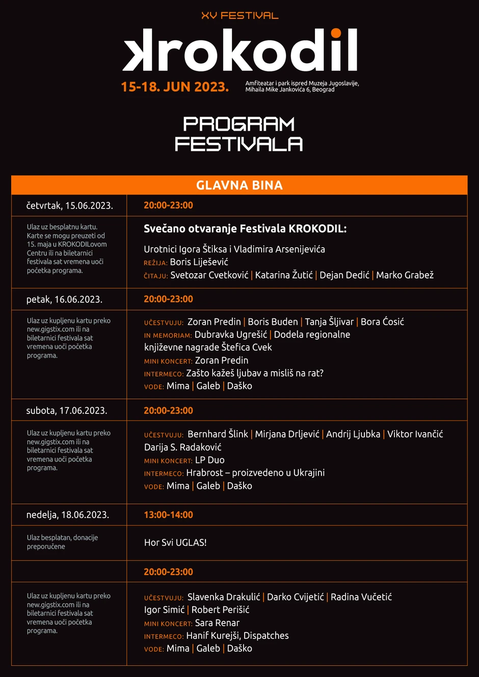 Program festivala
