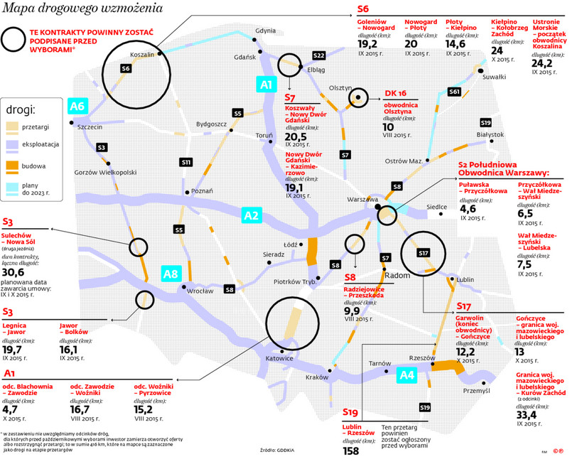 Mapa drogowego wzmożenia