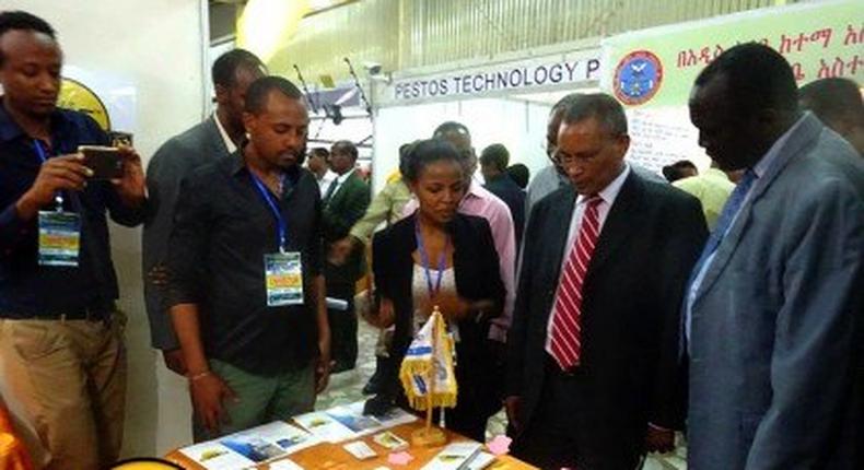 RIDE Founder, Miss Samrawit Weldemariam with the Ethiopian ICT Minister. 