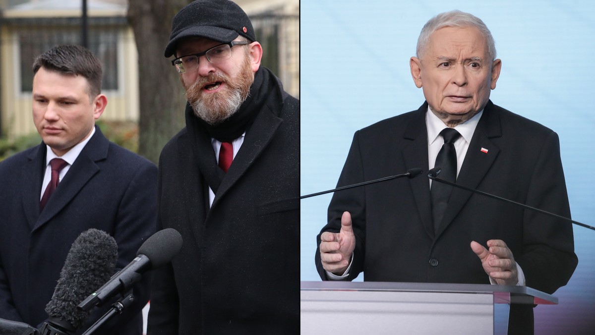 Grzegorz Braun szykuje się do startu w wyborach prezydenckich, co może zaszkodzić Sławomirowi Mentzenowi i PiS [Źródło: Onet]