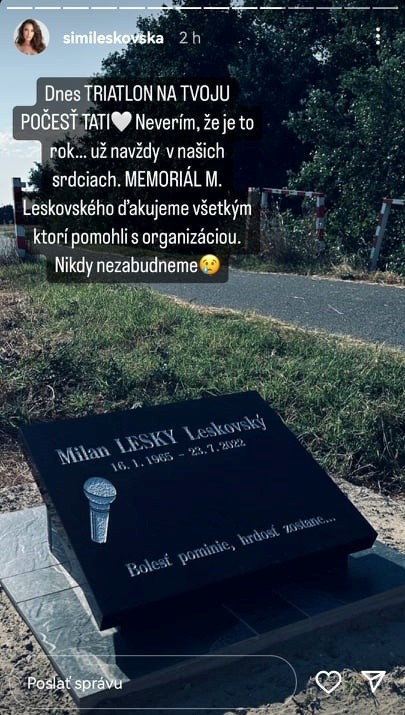 Leskovská usporiadala rok po otcovej smrti triatlon.