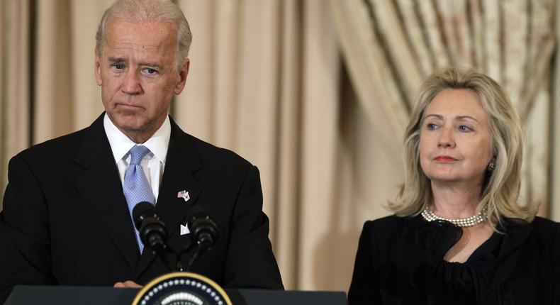Joe Biden and Hillary Clinton.