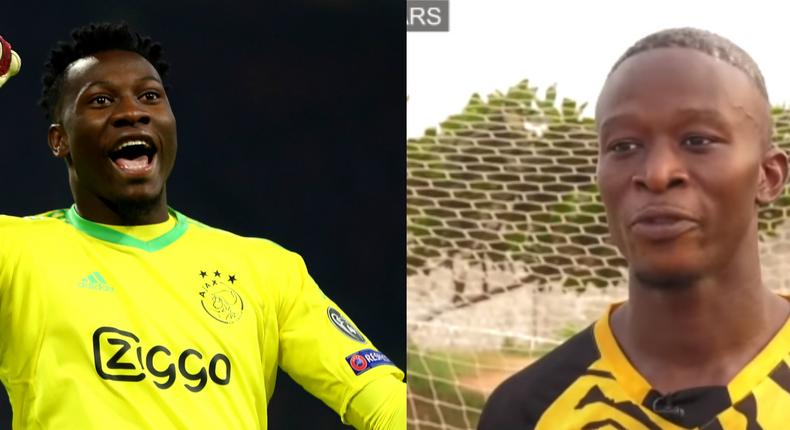 Talented goalkeeper at Nsawam prison gets signed jersey and gloves from Ajax star Andre Onana