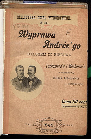 Ilustracja z książki "Wyprawy Andree’go. Balonem do Bieguna", H. Lachambre i A. Machuron