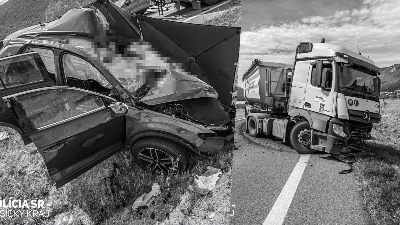 Na ceste I/16 pri Hrhove došlo k tragickej nehode kamiónu a dvoch áut.