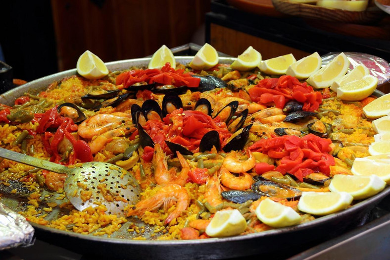 Hiszpańskie danie Paella