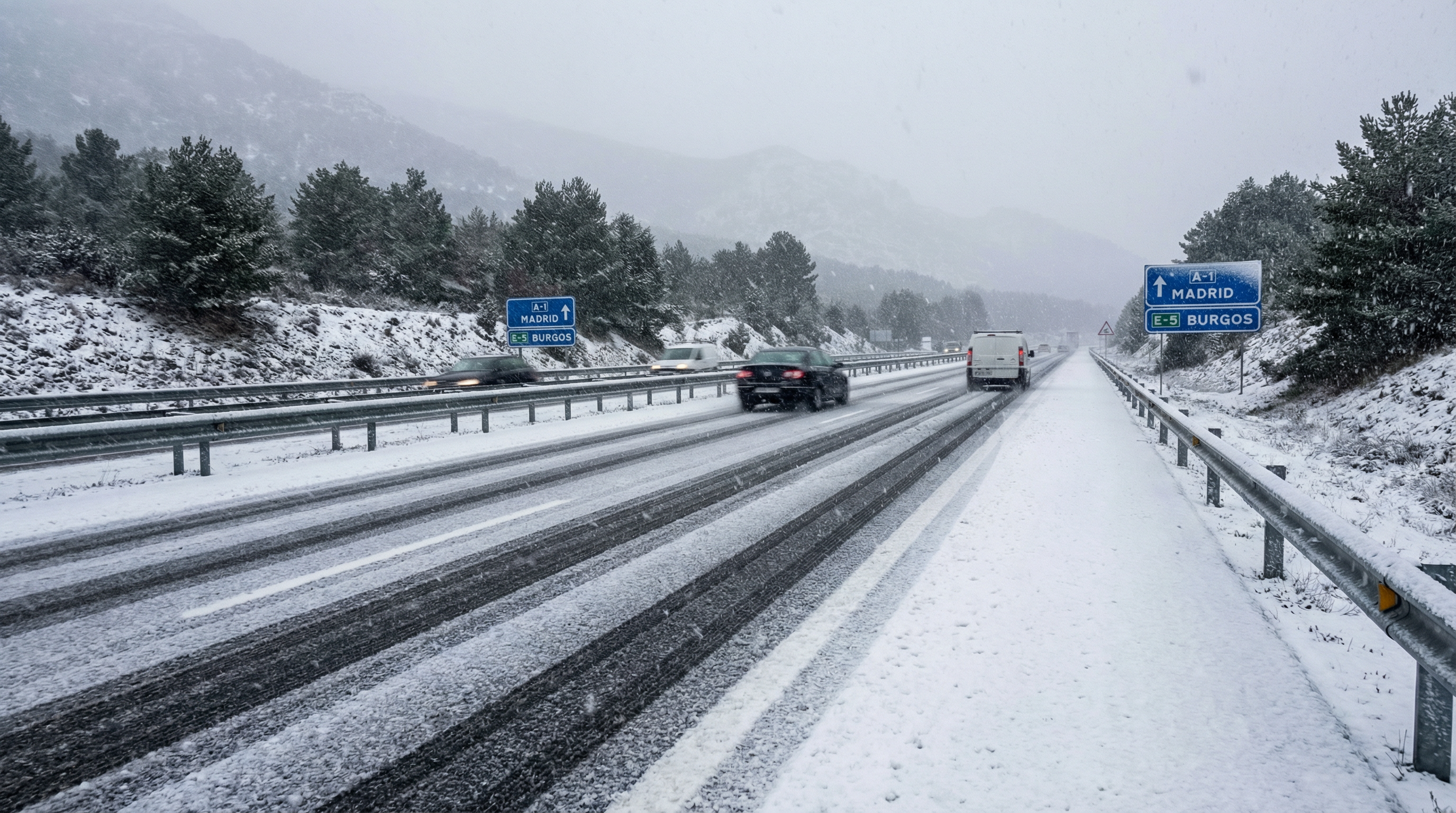 Borrasca Francis: Más de 55 carreteras afectadas por nieve en España
