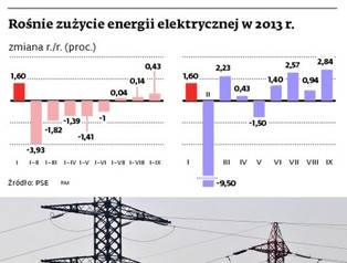 Rośnie zużycie energii elektrycznej