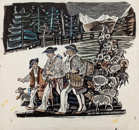 Zbigniew Rychlicki, "Tatry moje Tatry" (ilustracja książkowa, 1967 r.)