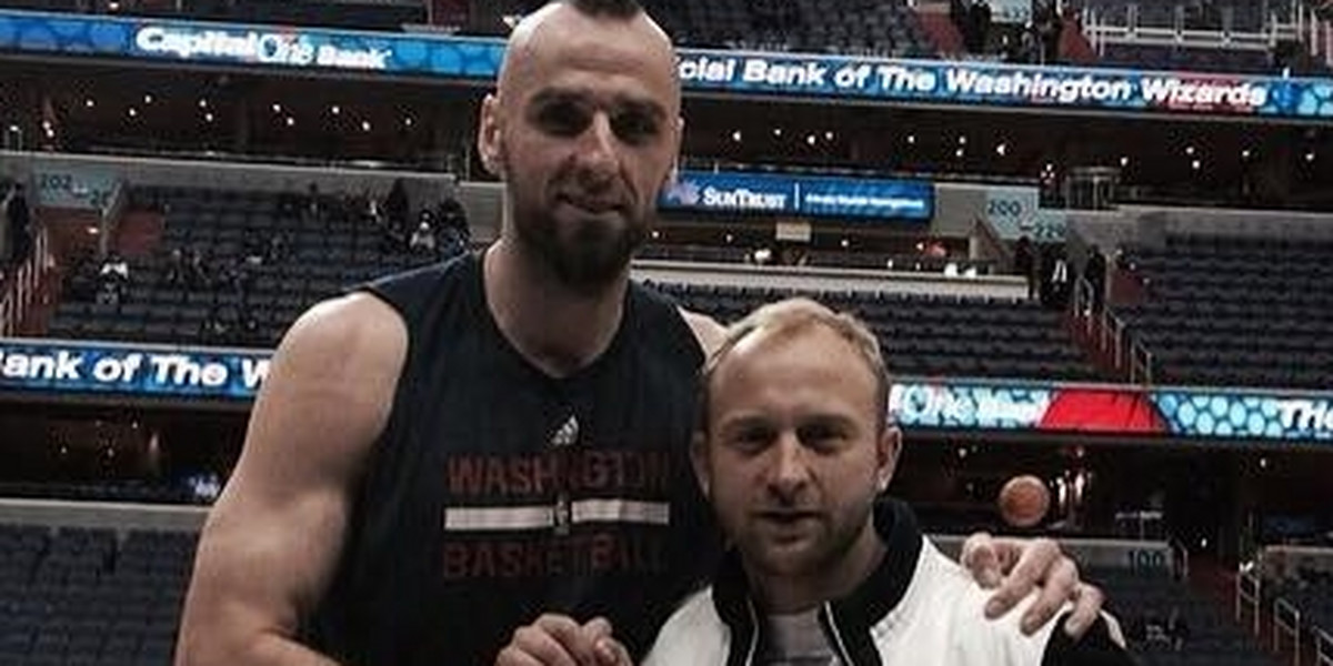 Borys Szyc i Marcin Gortat