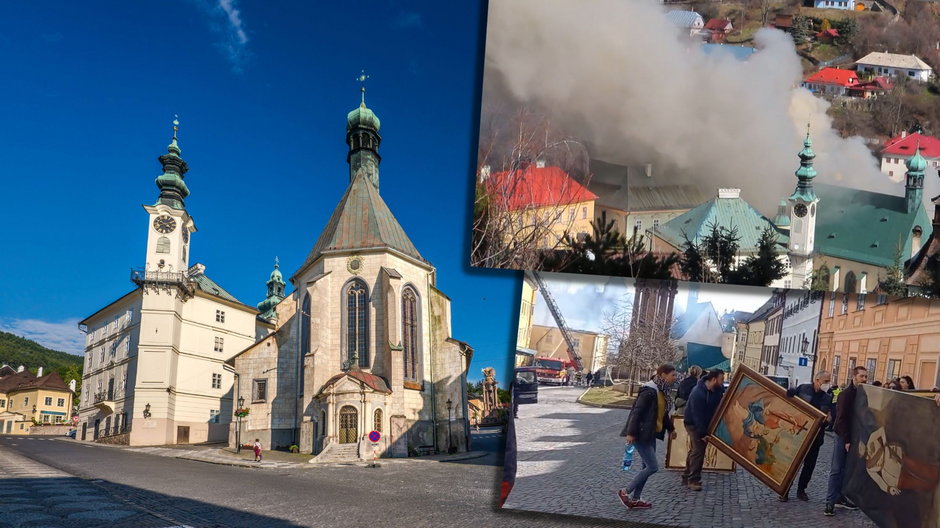 Słowacja. Pożar w historycznym centrum Bańskiej Szczawnicy
