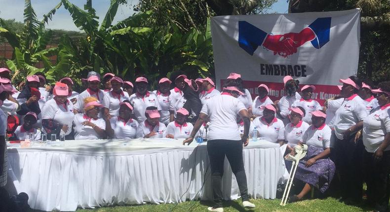 Kenyan women politicians during the launch of Embrace - Women Building Bridges for Kenya (Twitter)