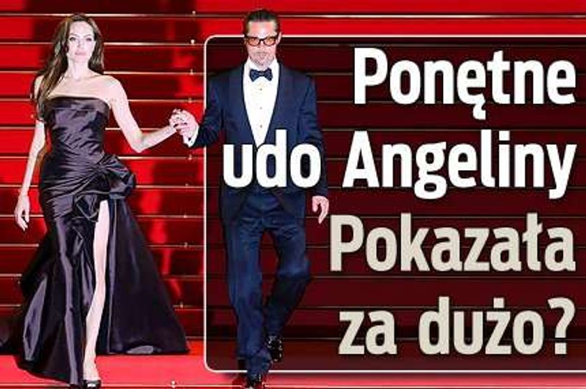 Ponętne udo Angeliny. Pokazała za dużo?