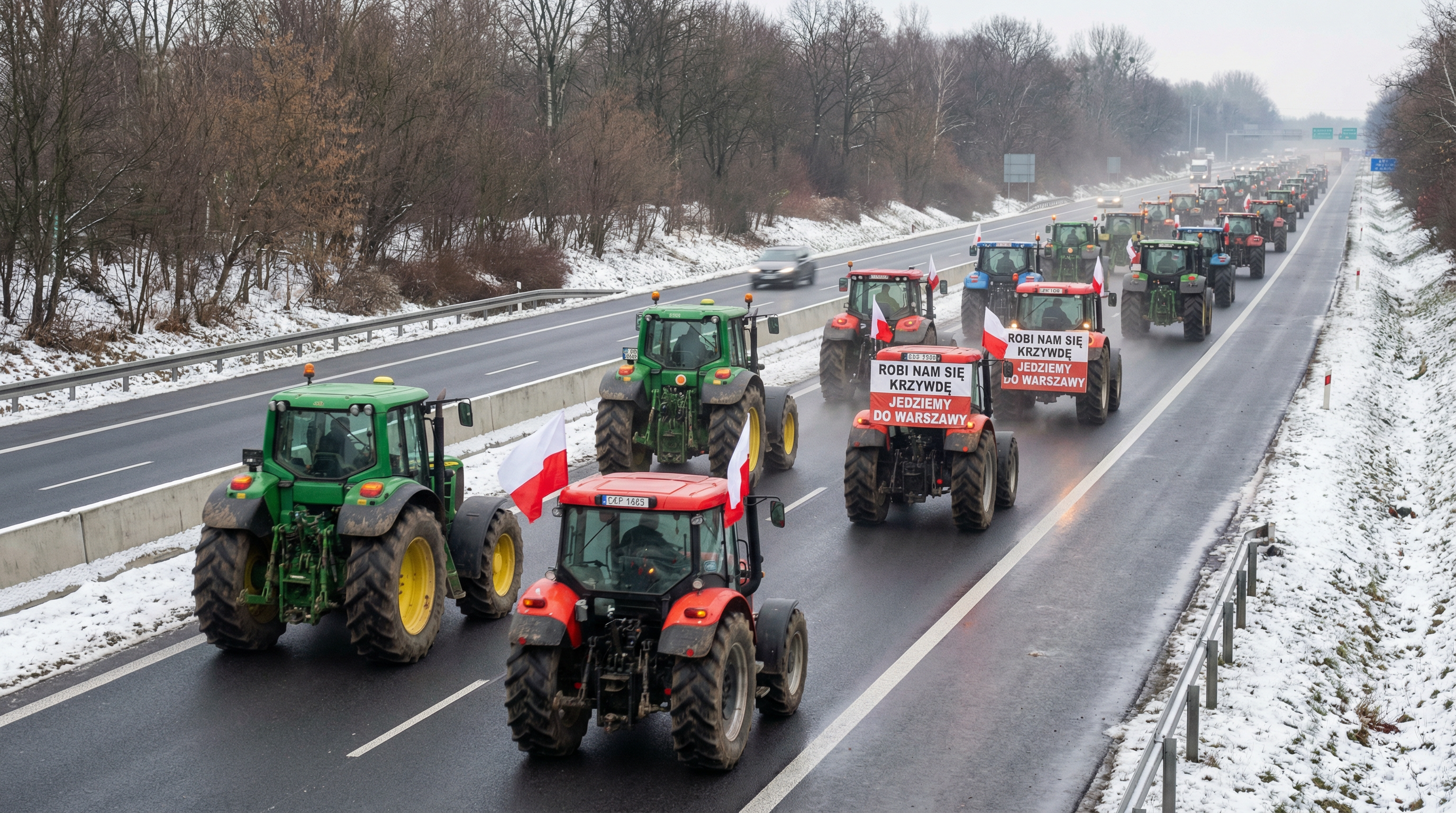 Setki rolników jedzie dziś do Warszawy: Protest ciągnikami mimo braku zgody