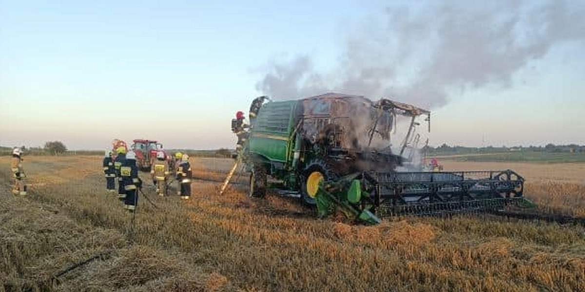 Mieszkaniec Końskowoli stracił kombajn podczas żniw.