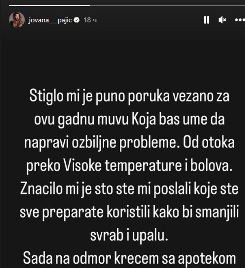 Objava Jovane Pajić