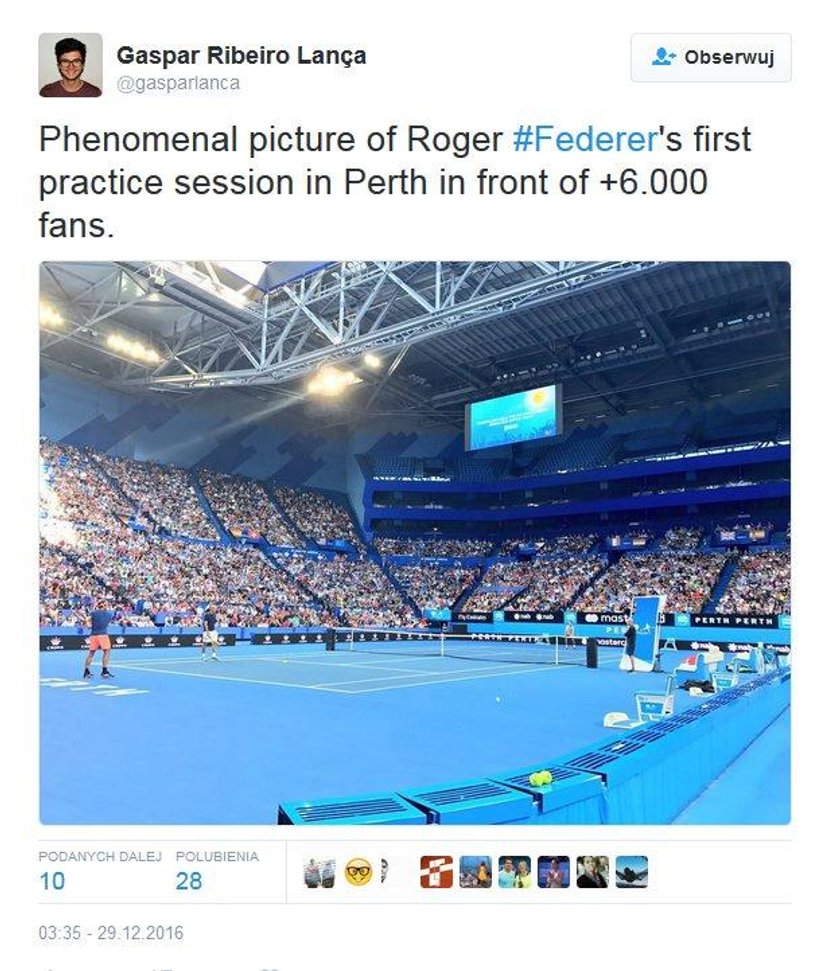 Roger Federer wrócił na kort. Tysiące kibiców powitało mistrza tenisa