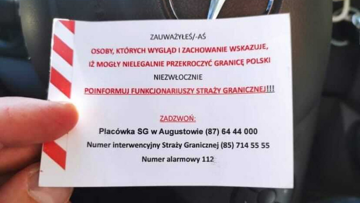 Straż Graniczna rozdaje ulotki. "Niezwłocznie poinformuj"