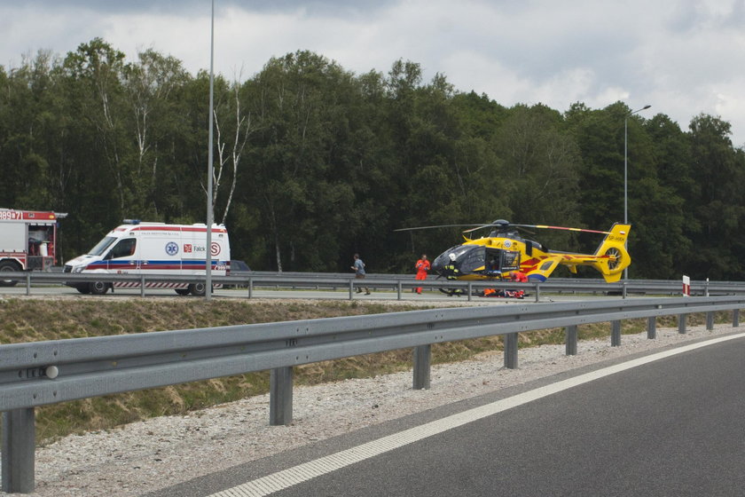 Wypadek na S8 pod Pabianicami zablokował drogę ekspresową w kierunku Łodzi