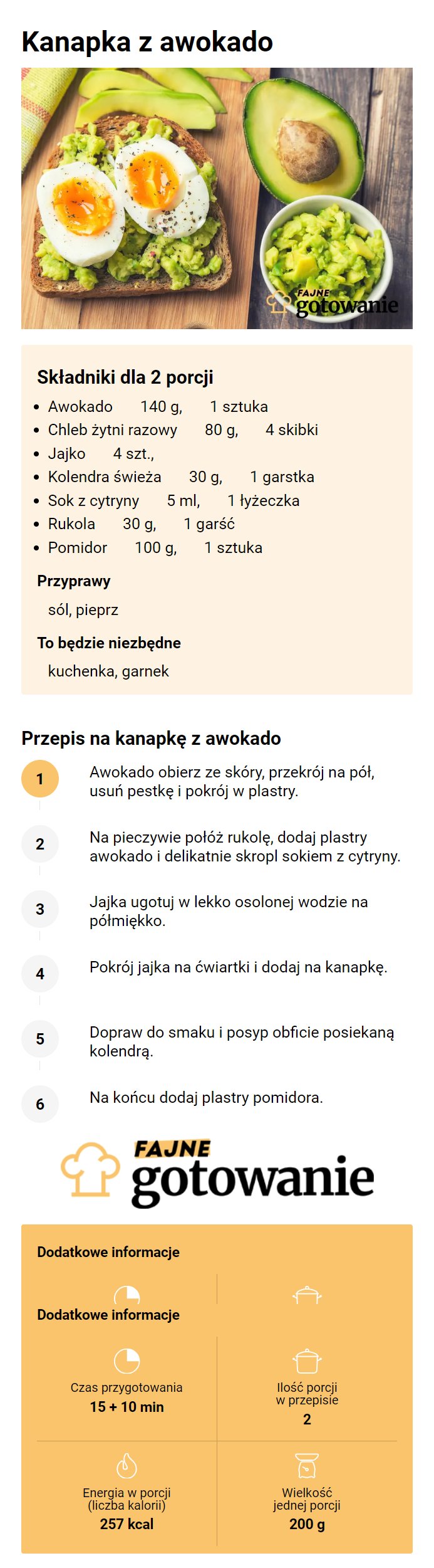 Kanapka z awokado