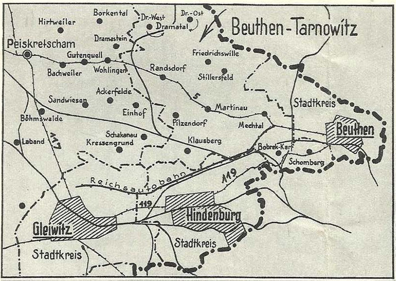 Niemiecka autostrada Gleiwitz - Beuthen (Gliwice - Bytom)