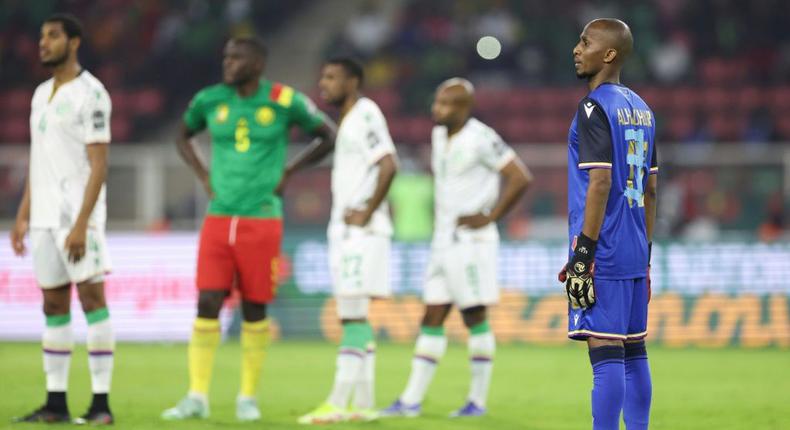 Full-back Chaker Alhadhur played in goal for the Comoros against Africa Cup of Nations hosts Cameroon
