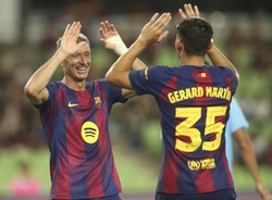 Lewandowski strzelił gola, Barcelona wygrała 5:0, Szczęsny bronił w drugiej połowie