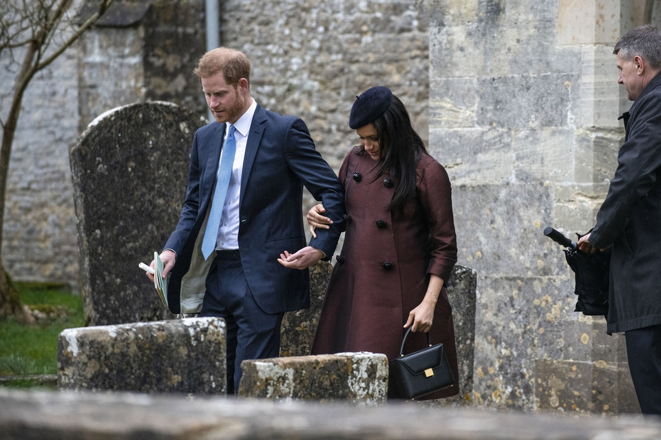 Meghan Markle i książę Harry na chrzcinach córki Zary Tindall