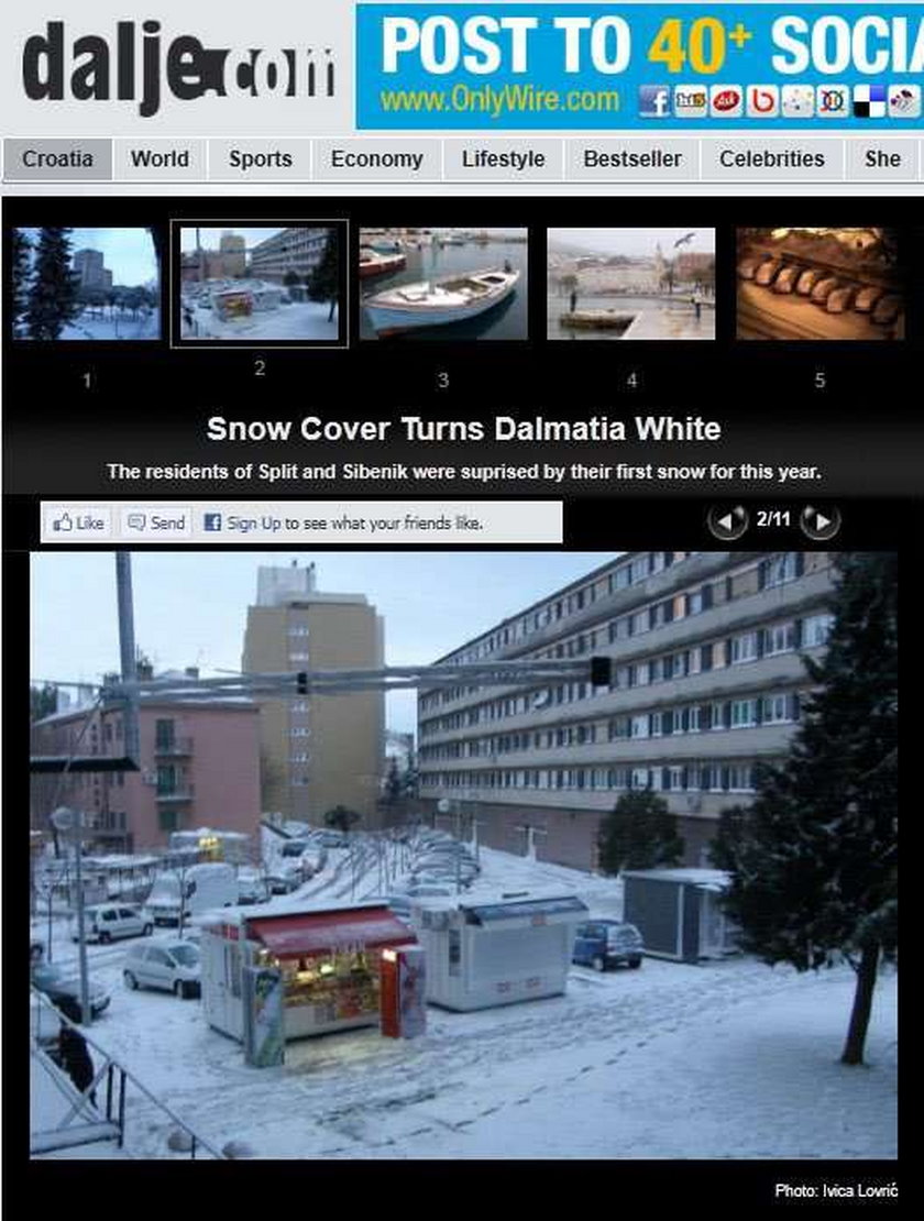 Masakra! Śnieg zaatakował Chorwację