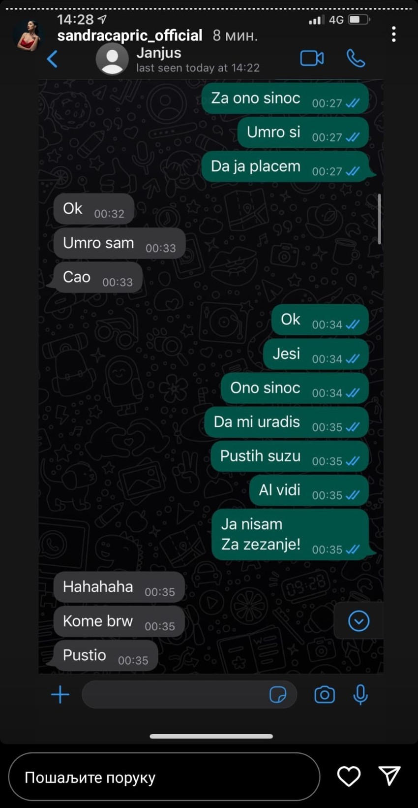 Sandra i Janjuš prepiska