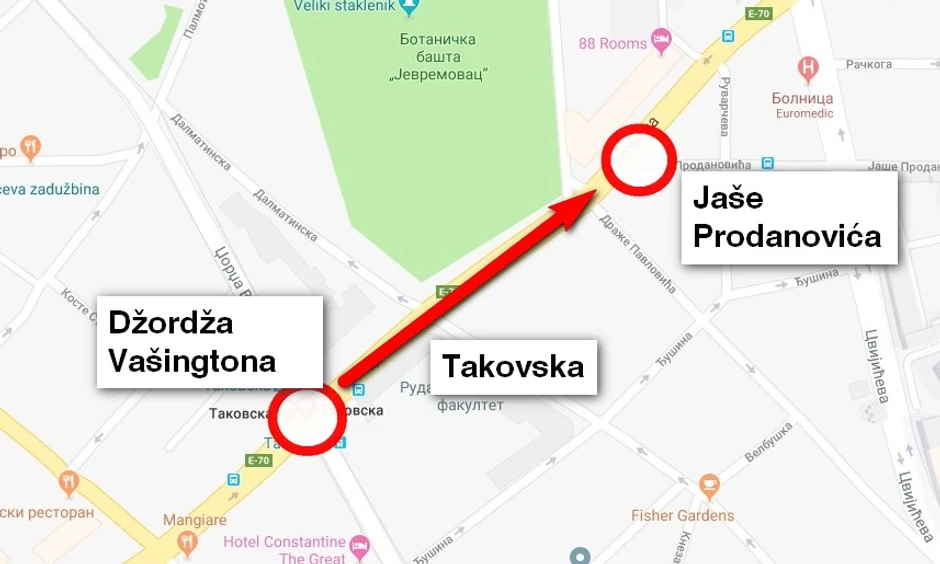 Zatvoreni deo Takovske