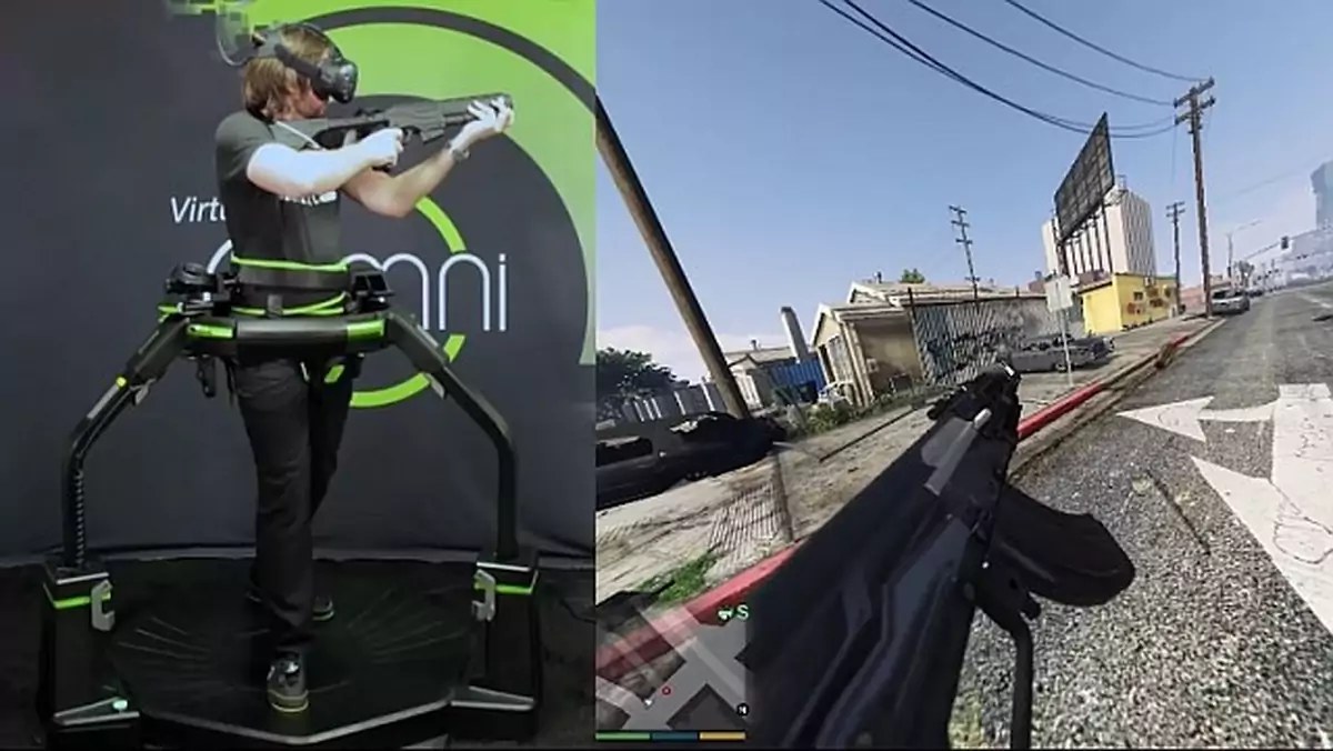 GTA V + mod VR + Virtuix Omni = immersja na sto procent