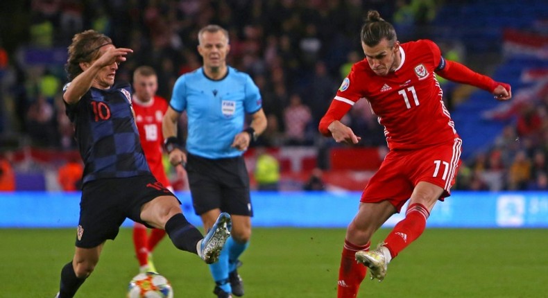 Gareth Bale (R) and Luca Modric (L) were both injured during during the Euro qualifier between Wales and Croatia this week and will miss Real Madrid's meeting with Real Mallorca