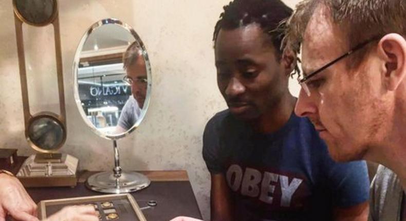 Bisi Alimi  shops for wedding rings with partner, Anthony