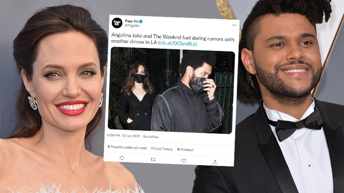 Angelina Jolie na kolacji z The Weeknd. Przyszli osobno, wyszli razem