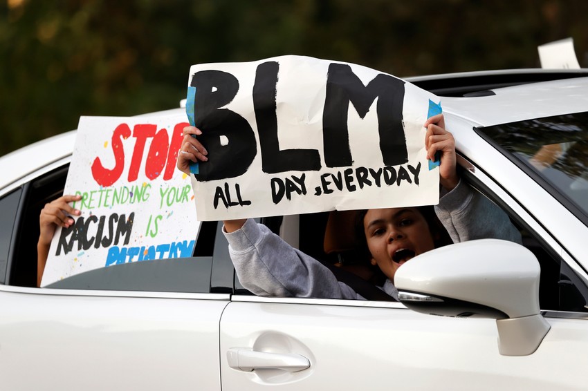 Protest pokreta BLM u Denvilu, Kalifornija