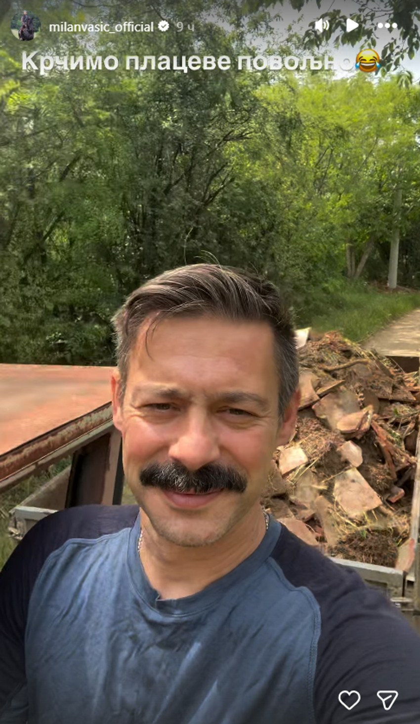 Milan Vasić na traktoru