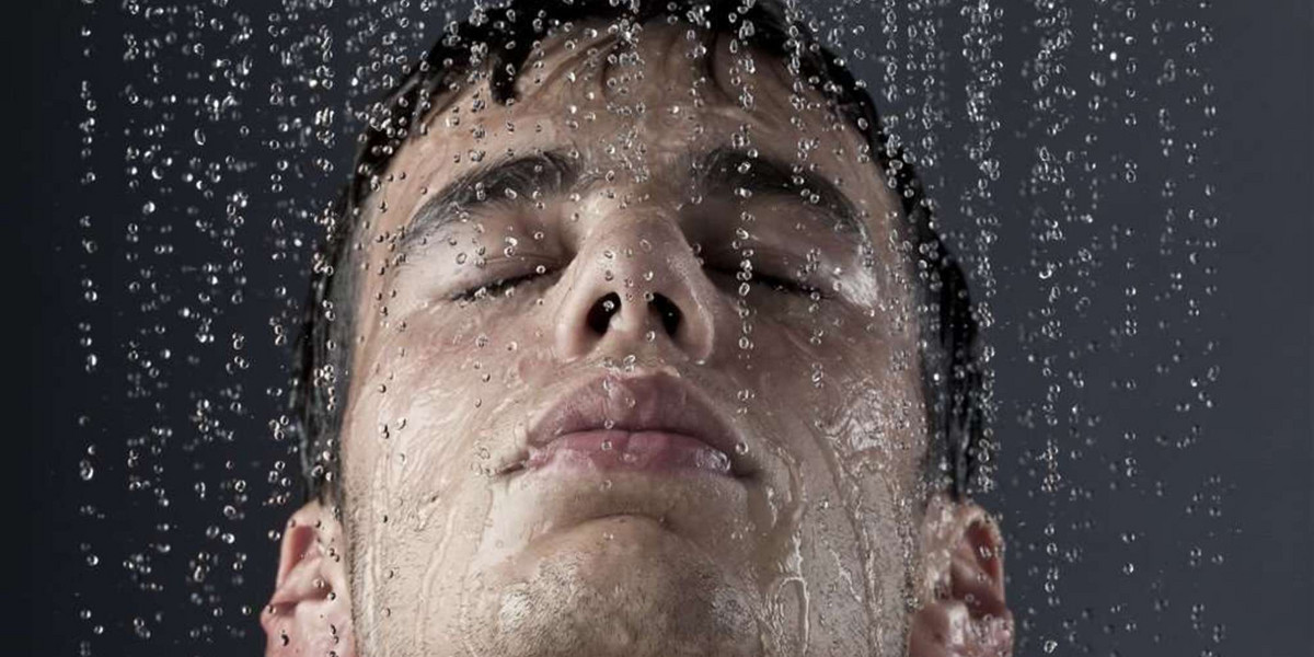 prysznic, mężczyzna, higiena