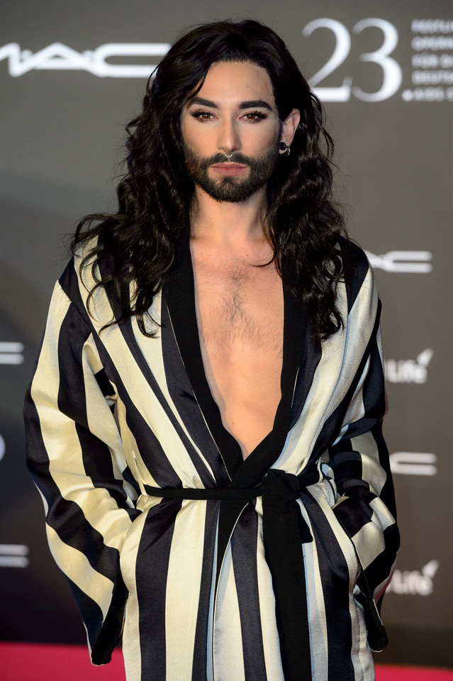 Conchita Wurst na gali AIDS Foundation