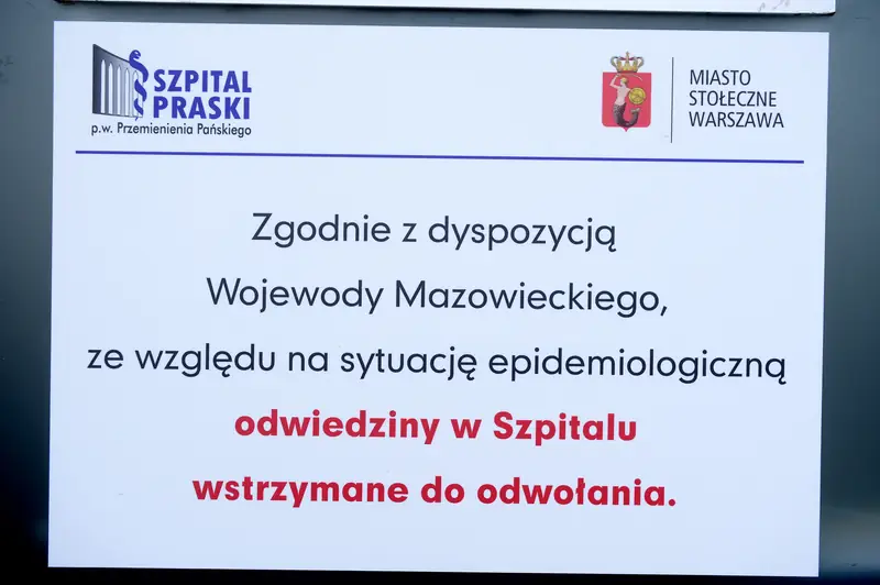 Fot. Jan Bielecki/East News, Warszawa, 26.03.2020. Epidemia koronawirusa. Szpital Praski. W szpitalu zamkieto blok porodowy w zwiazku z zakazeniem.