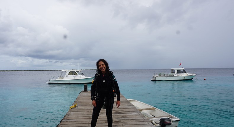 The author traveled to the island of Bonaire for the first time.Latifah Al-Hazza