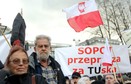 WARSZAWA DEMONSTRACJA PRZED AMBASADĄ ROSYJSKĄ