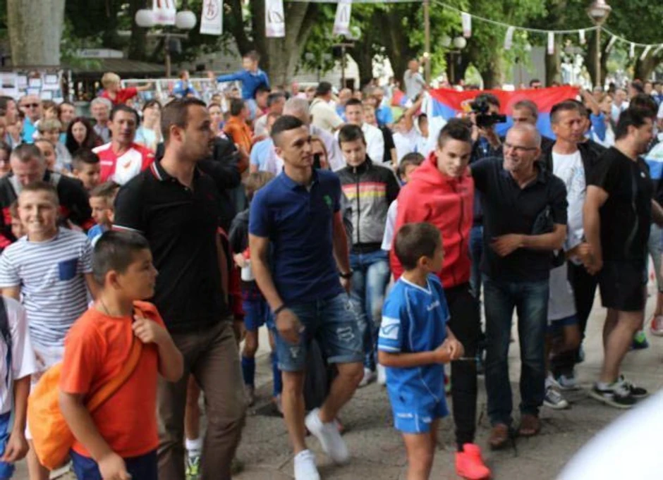 Na dočeku "zlatnog orlića" u Trebinju