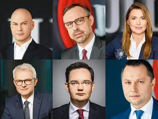 Od lewej u góry: Mateusz Gołembiewski, Head of HR, CEE, JLL; Paweł Sztejter, wiceprezes JLL Polska odpowiedzialny za dział nieruchomości mieszkaniowych; Kinga Piotrowicz, Head of Portfolio Operations Services JLL; Mateusz Bonca, prezes polskiego oddziału JLL; Piotr Wetmański, COO w JLL Polska; Tomasz Czuba, Head of Office Leasing and Tenant Representation JLL.