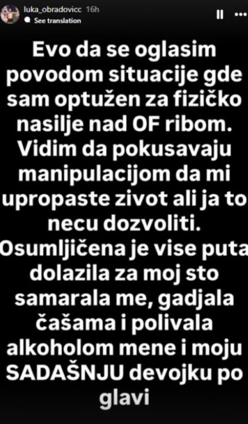 Inluenserka optužila Luku Silnog za nasilje